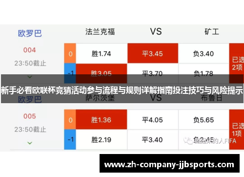 新手必看欧联杯竞猜活动参与流程与规则详解指南投注技巧与风险提示